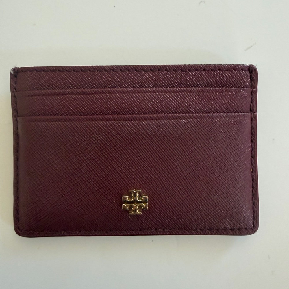 Tory Burch Burgundy Card Holder